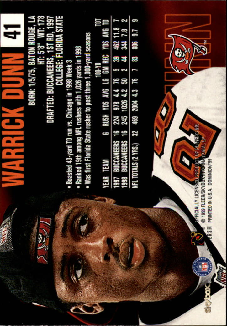 1999 SkyBox Dominion Football Card Pick