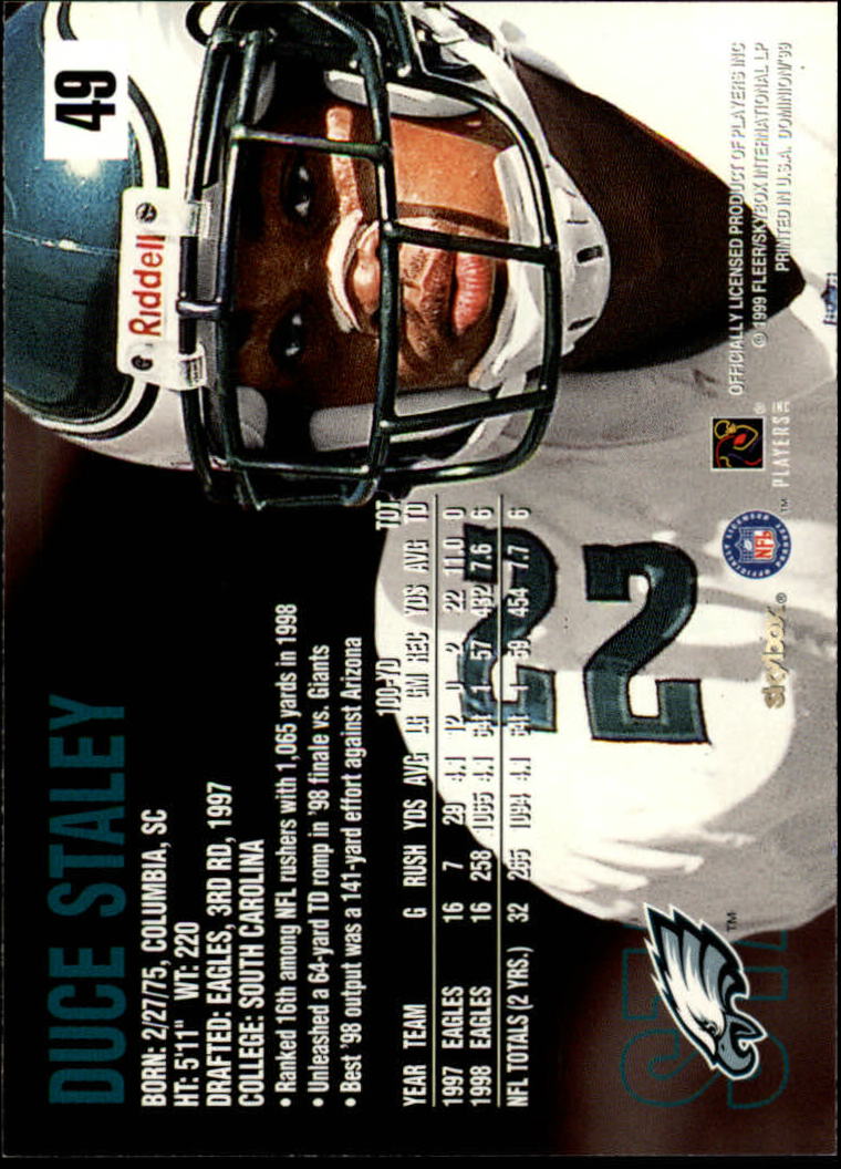 1999 SkyBox Dominion Football Card Pick