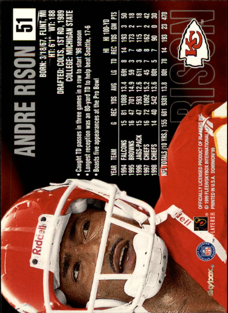 1999 SkyBox Dominion Football Card Pick