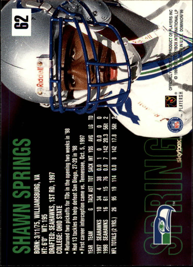 1999 SkyBox Dominion Football Card Pick