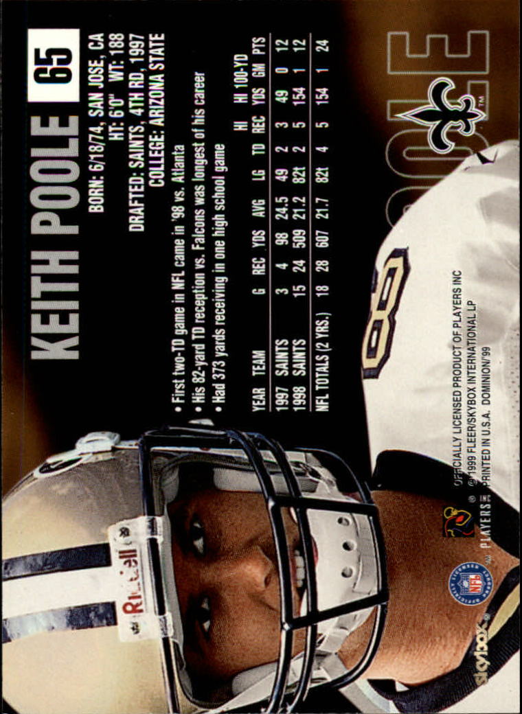 1999 SkyBox Dominion Football Card Pick