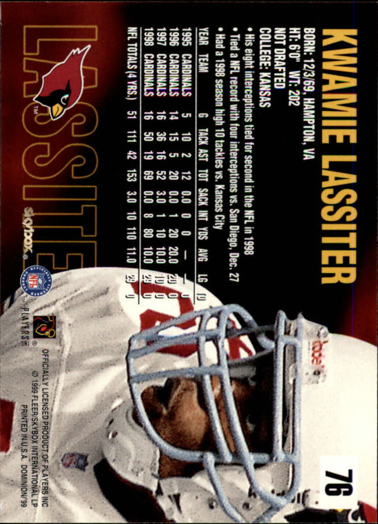 1999 SkyBox Dominion Football Card Pick