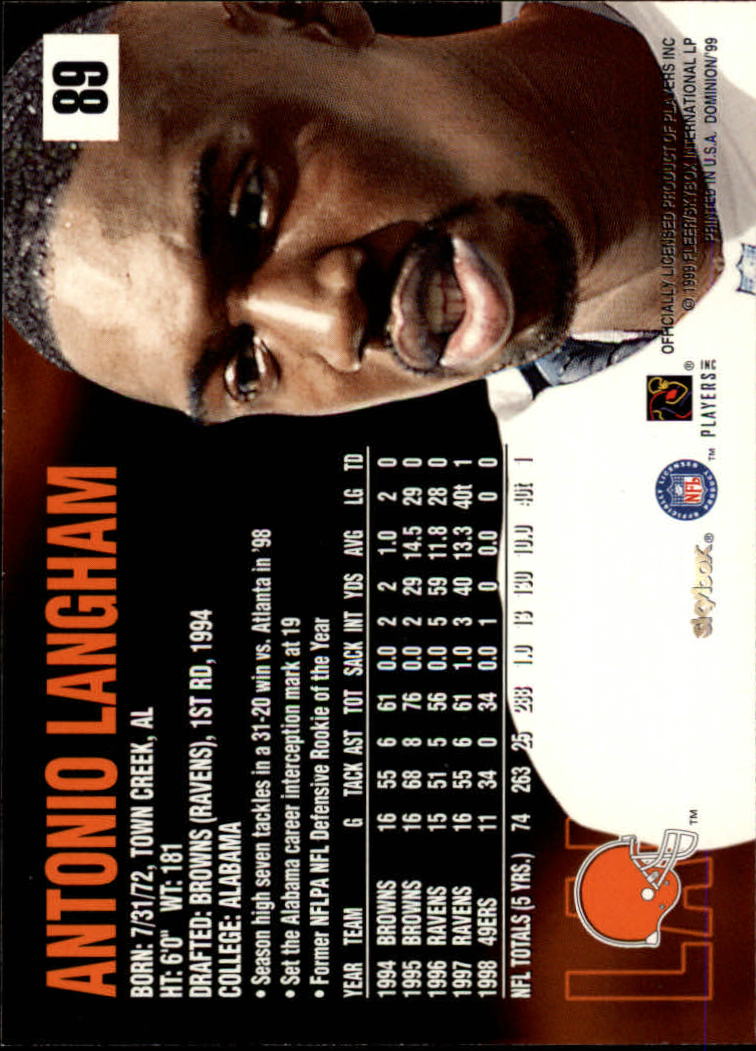 1999 SkyBox Dominion Football Card Pick