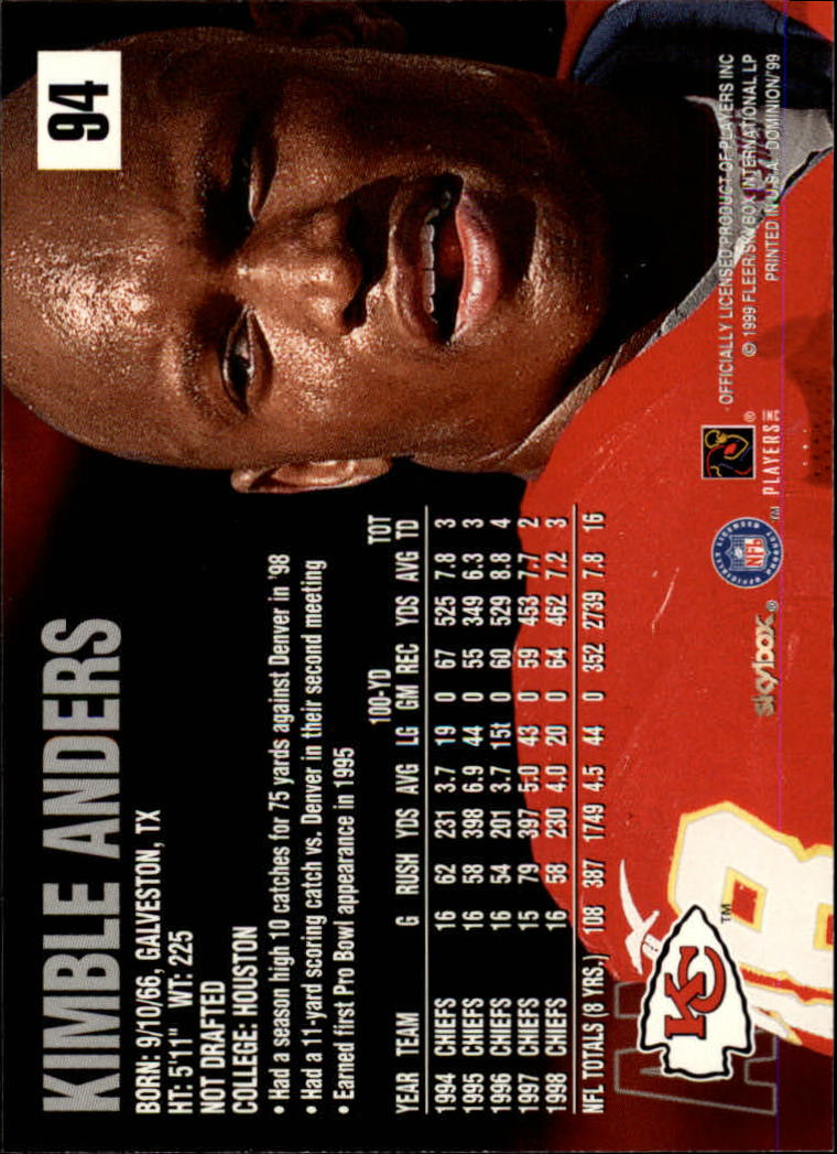 1999 SkyBox Dominion Football Card Pick