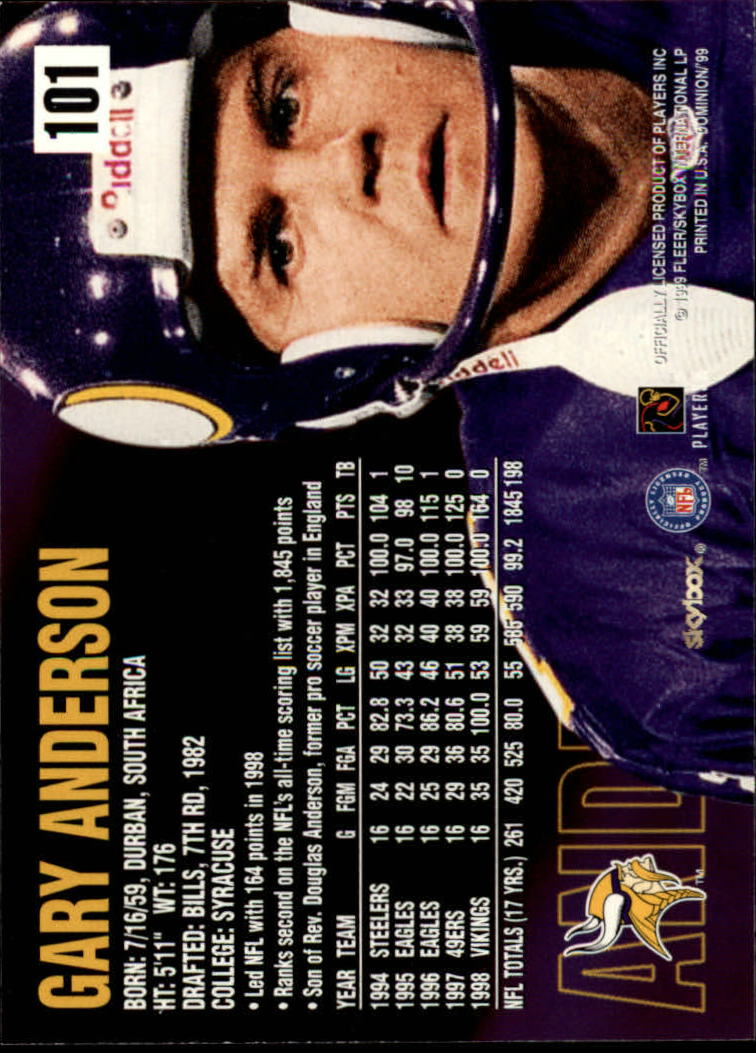 1999 SkyBox Dominion Football Card Pick