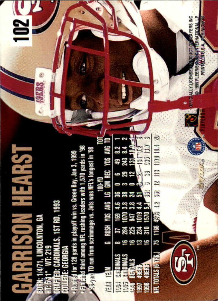 1999 SkyBox Dominion Football Card Pick