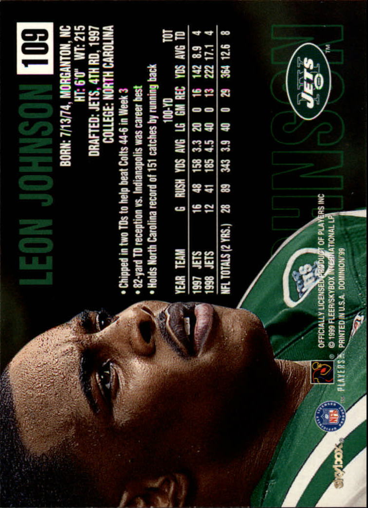 1999 SkyBox Dominion Football Card Pick