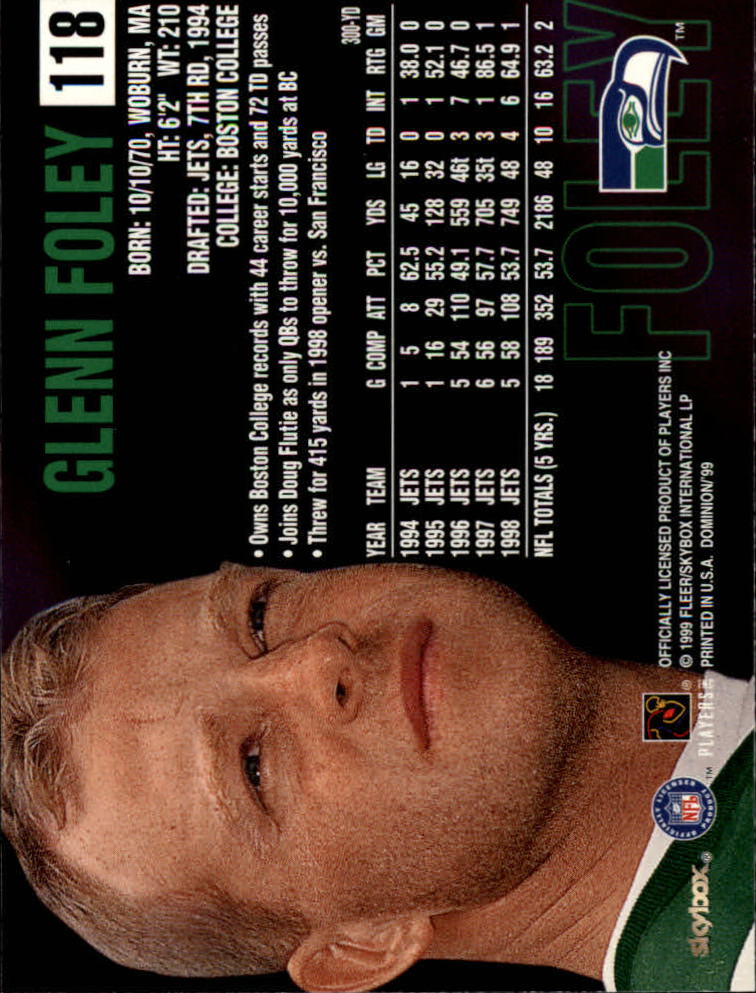 1999 SkyBox Dominion Football Card Pick