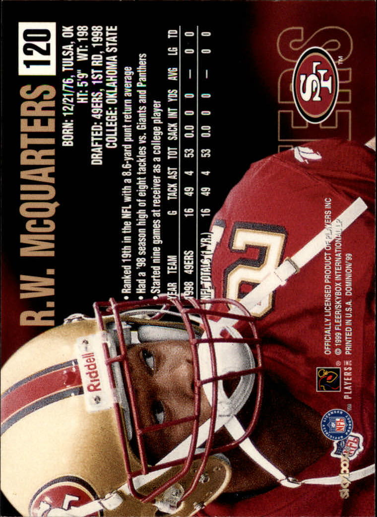 1999 SkyBox Dominion Football Card Pick