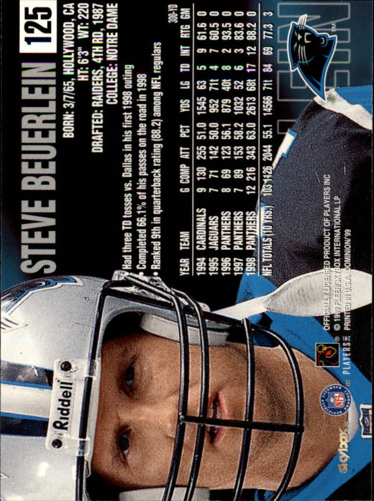 1999 SkyBox Dominion Football Card Pick