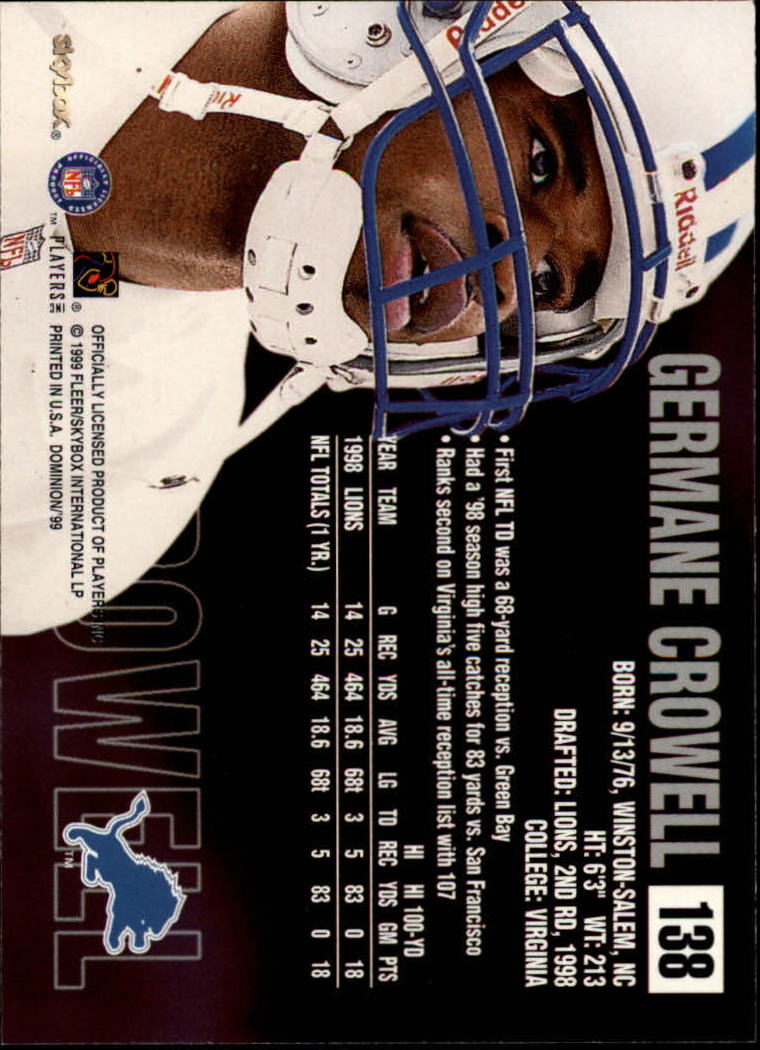 1999 SkyBox Dominion Football Card Pick