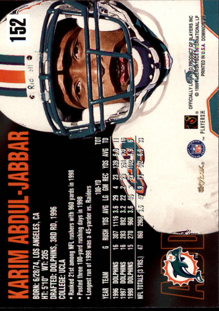 1999 SkyBox Dominion Football Card Pick