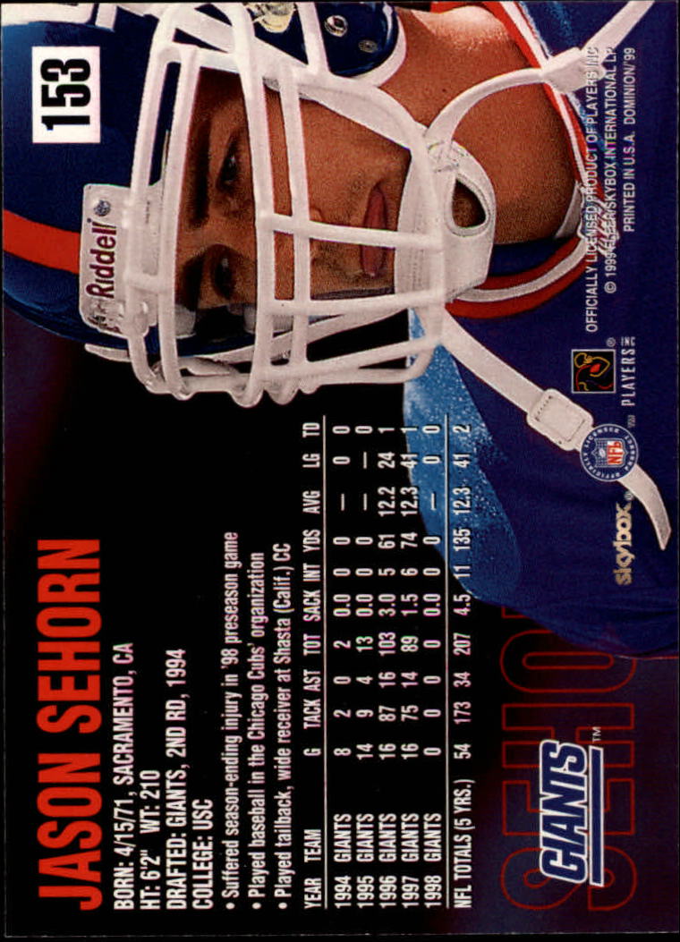 1999 SkyBox Dominion Football Card Pick