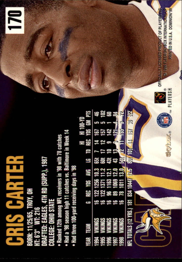 1999 SkyBox Dominion Football Card Pick