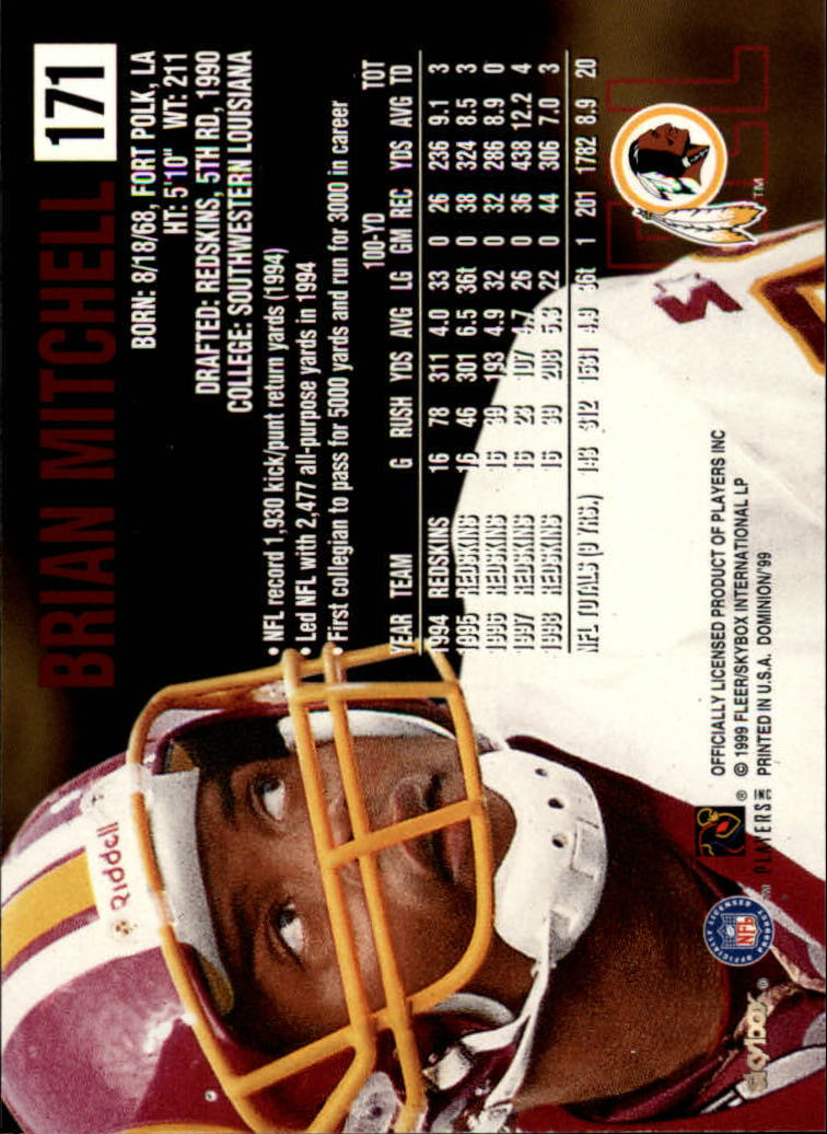 1999 SkyBox Dominion Football Card Pick