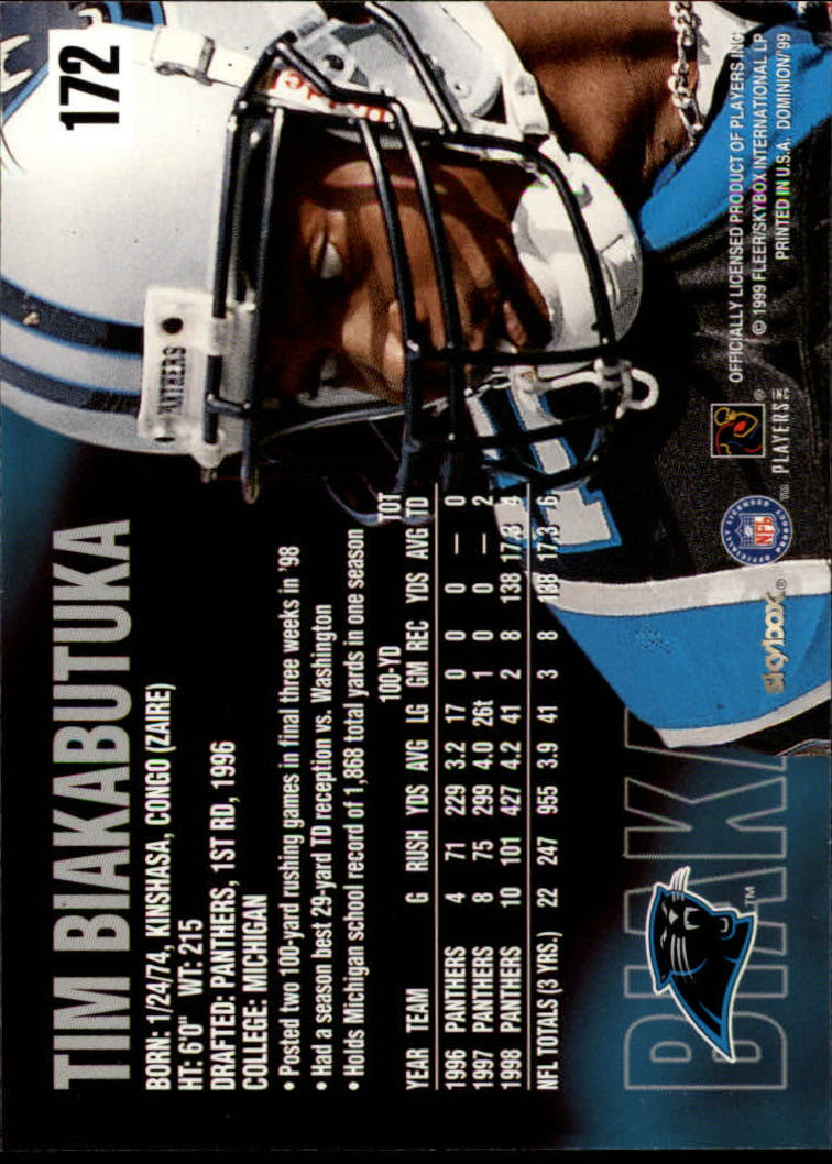 1999 SkyBox Dominion Football Card Pick