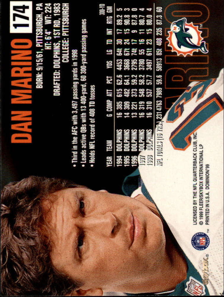 1999 SkyBox Dominion Football Card Pick