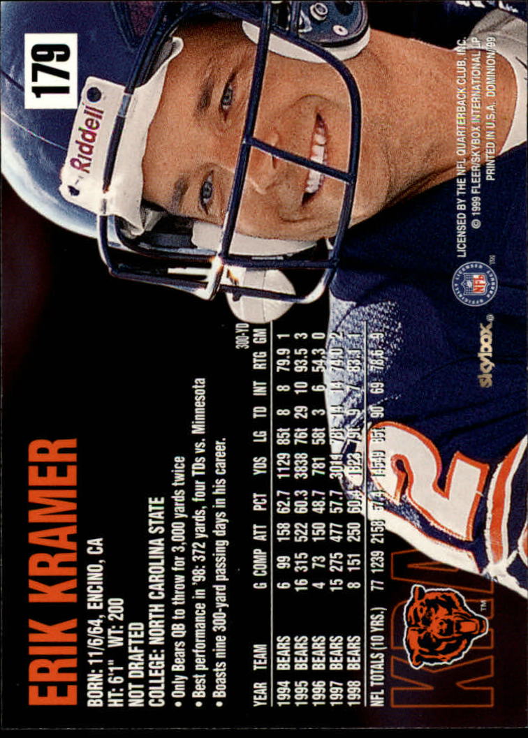 1999 SkyBox Dominion Football Card Pick