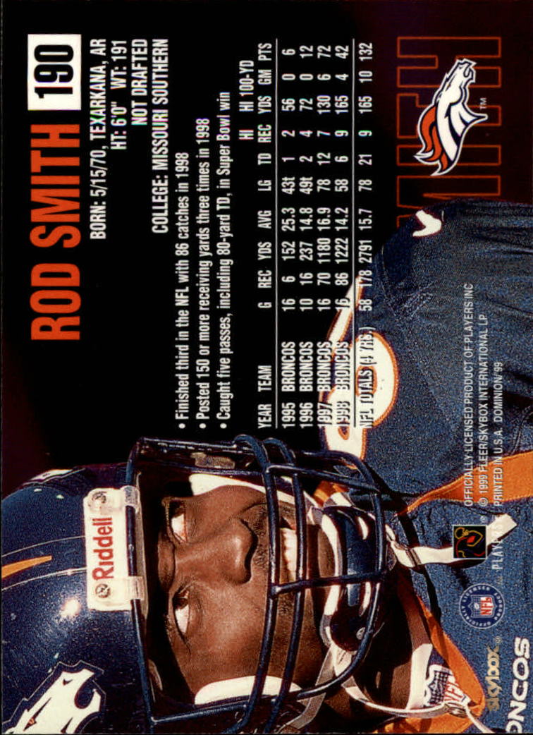 1999 SkyBox Dominion Football Card Pick