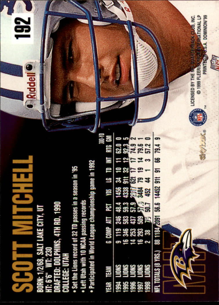 1999 SkyBox Dominion Football Card Pick