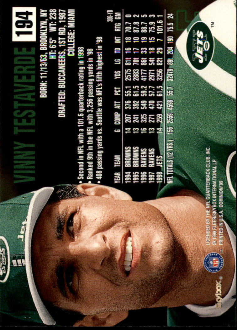 1999 SkyBox Dominion Football Card Pick