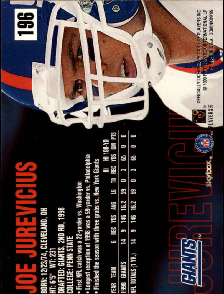 1999 SkyBox Dominion Football Card Pick