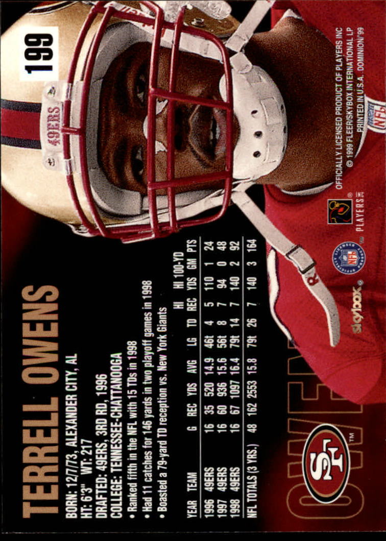 1999 SkyBox Dominion Football Card Pick