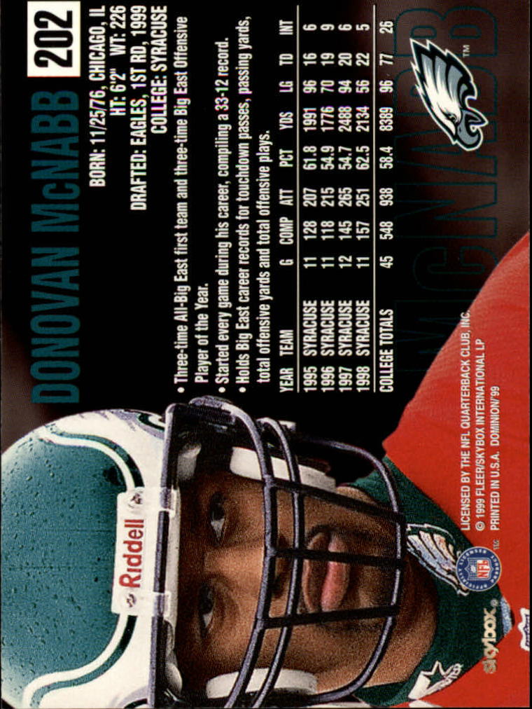 1999 SkyBox Dominion Football Card Pick