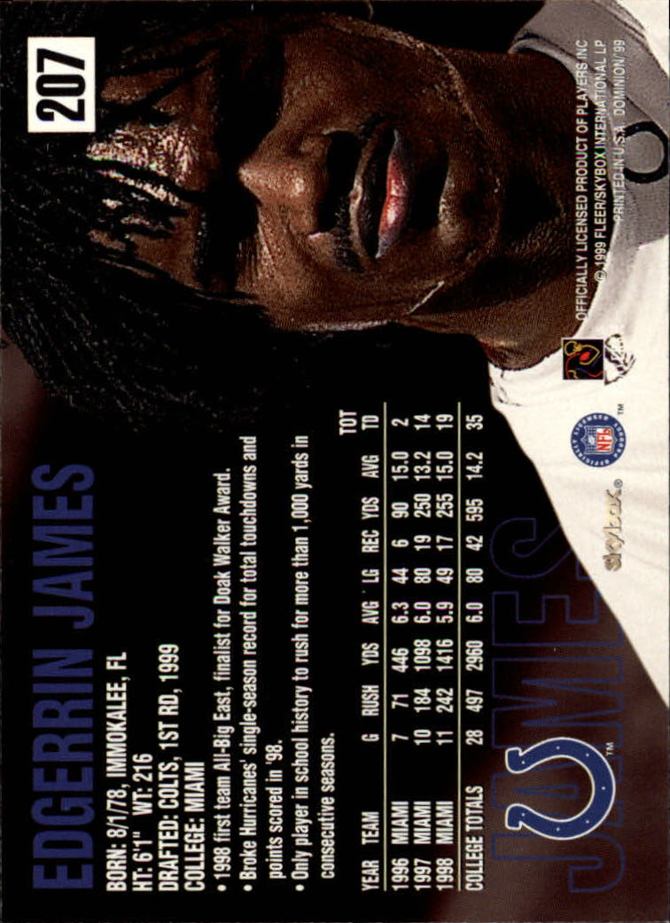 1999 SkyBox Dominion Football Card Pick