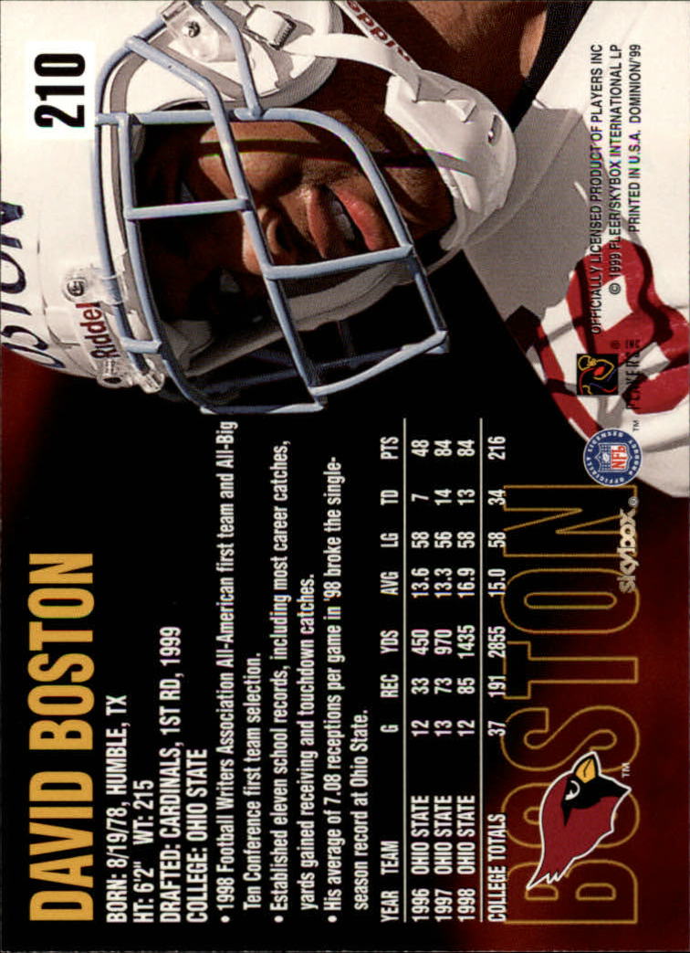 1999 SkyBox Dominion Football Card Pick