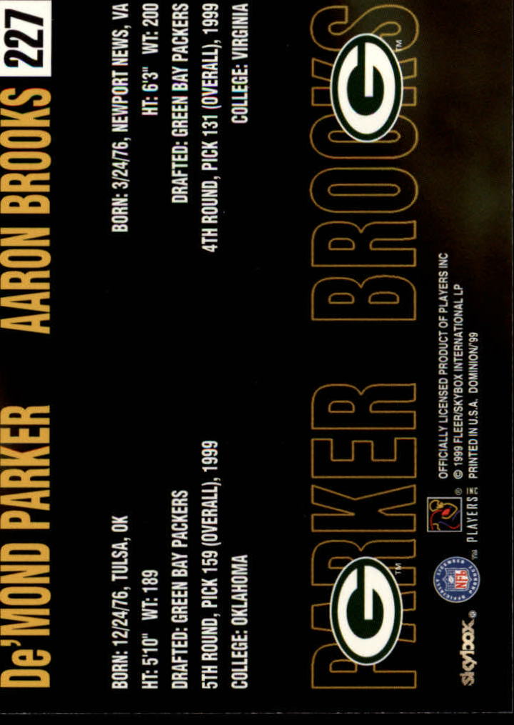 1999 SkyBox Dominion Football Card Pick