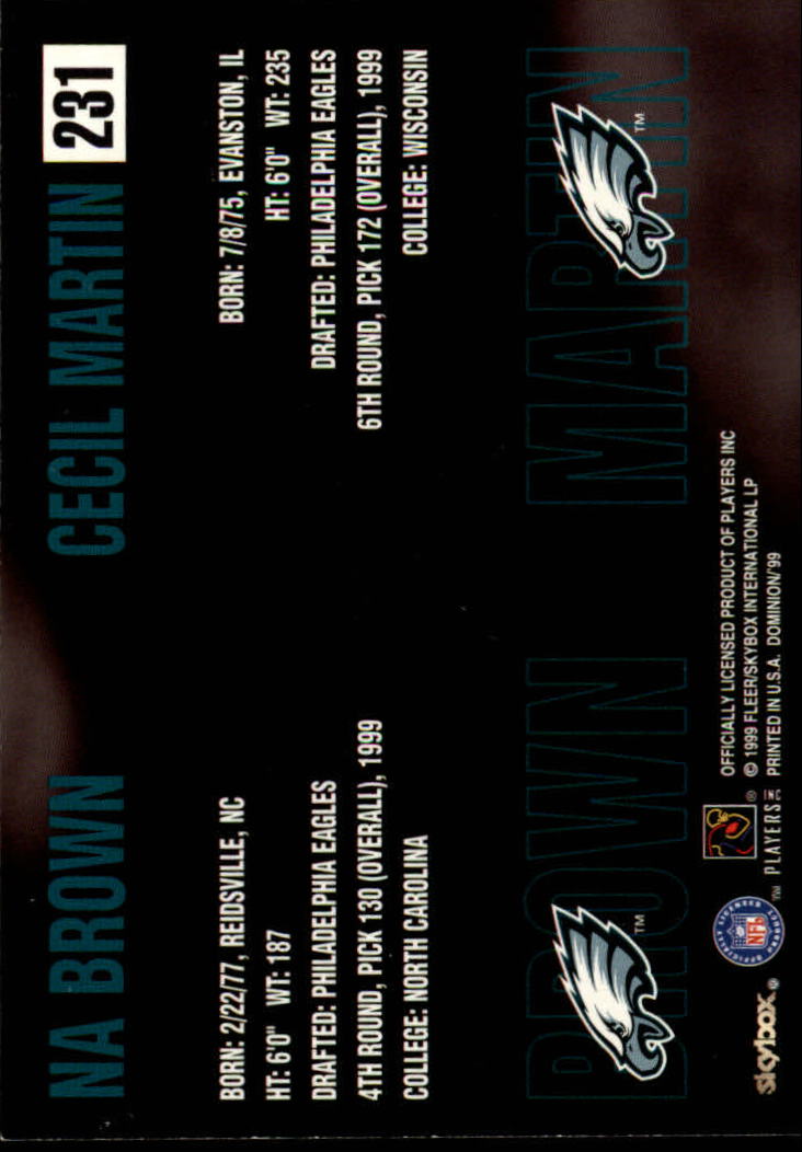 1999 SkyBox Dominion Football Card Pick