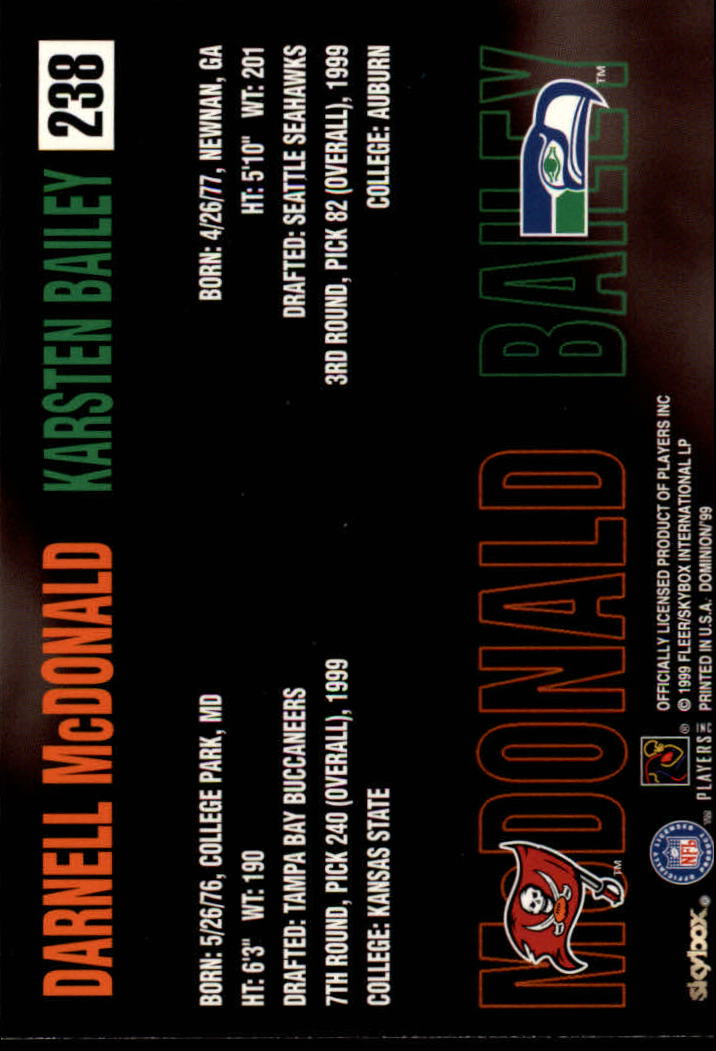 1999 SkyBox Dominion Football Card Pick