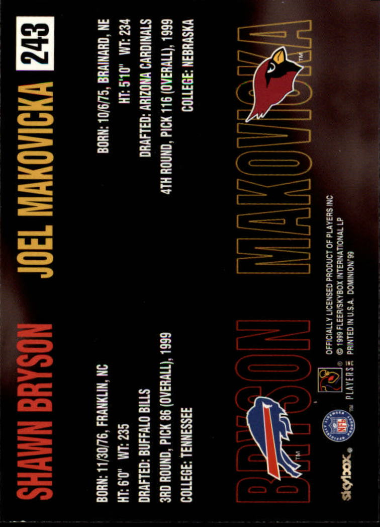 1999 SkyBox Dominion Football Card Pick