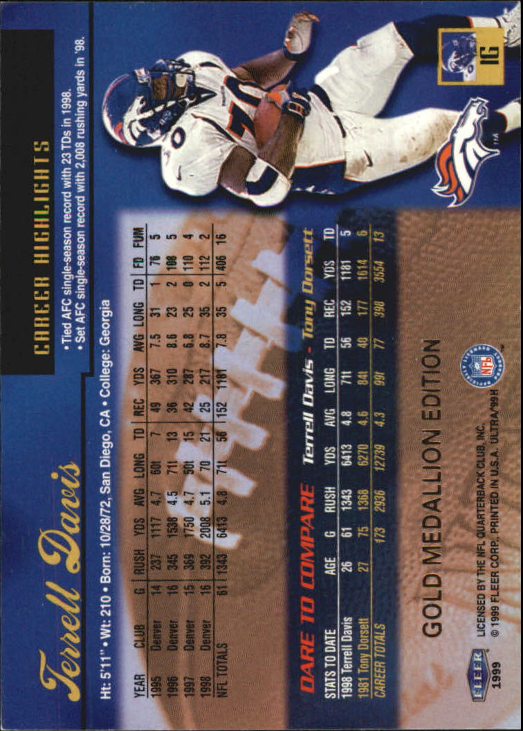 A0771- 1999 Ultra Football Cards 251-300 +Inserts -You Pick- 15+ FREE US SHIP