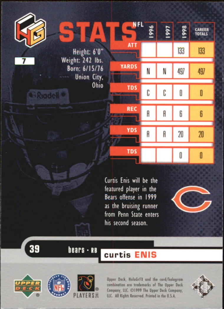 1999 Upper Deck HoloGrFX Football Card Pick