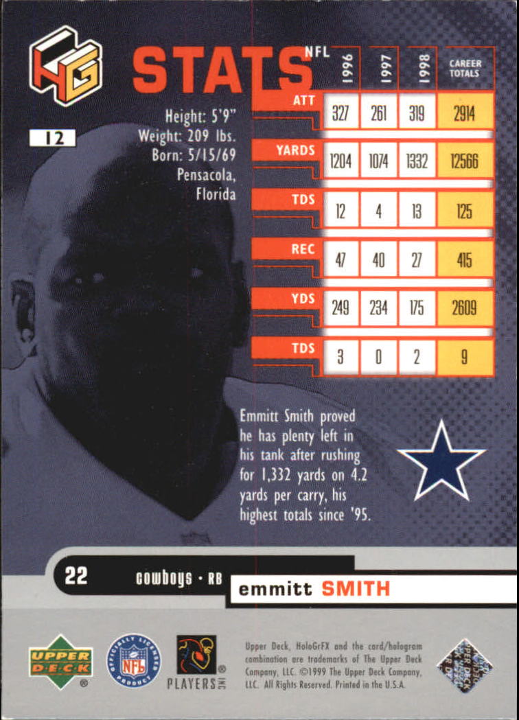 1999 Upper Deck HoloGrFX Football Card Pick