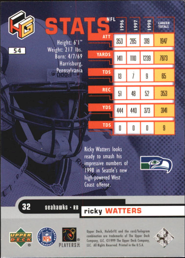 1999 Upper Deck HoloGrFX Football Card Pick