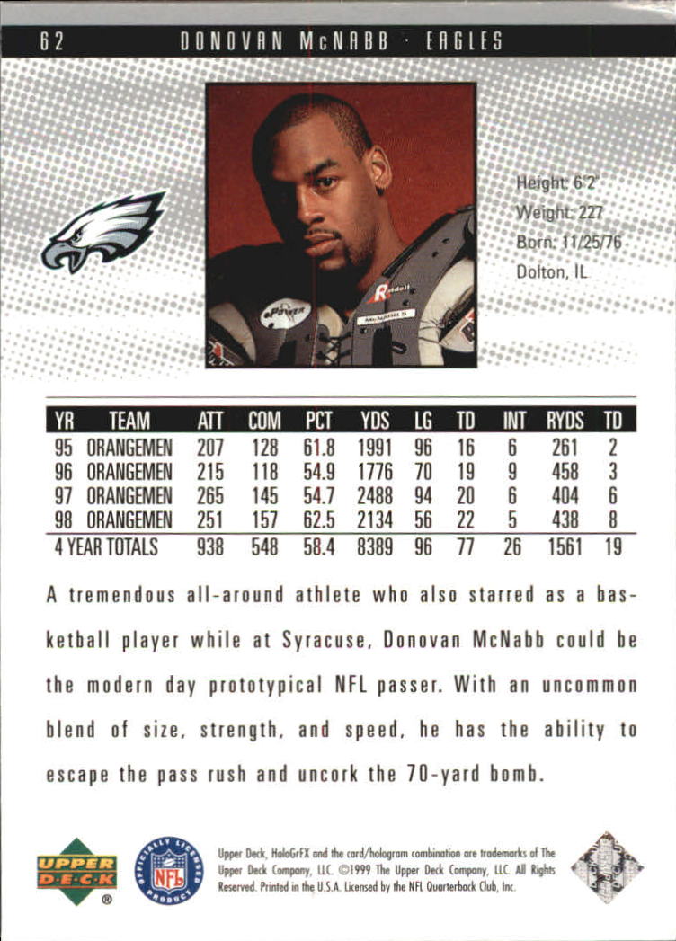 1999 Upper Deck HoloGrFX Football Card Pick