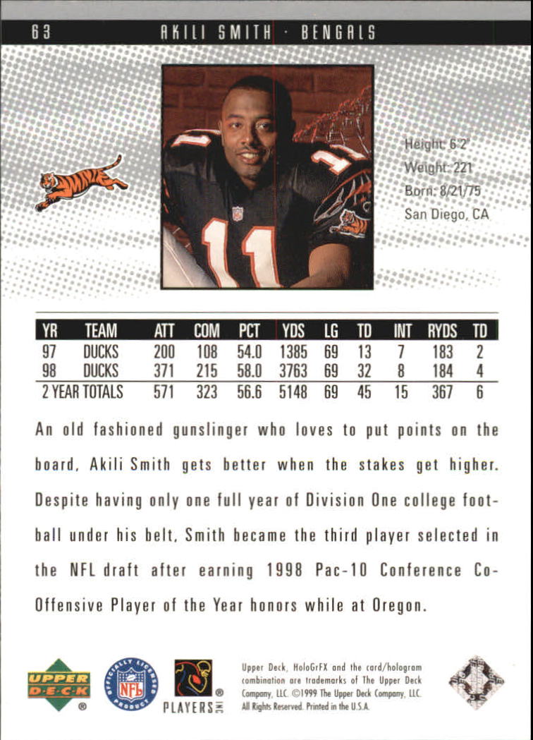 1999 Upper Deck HoloGrFX Football Card Pick