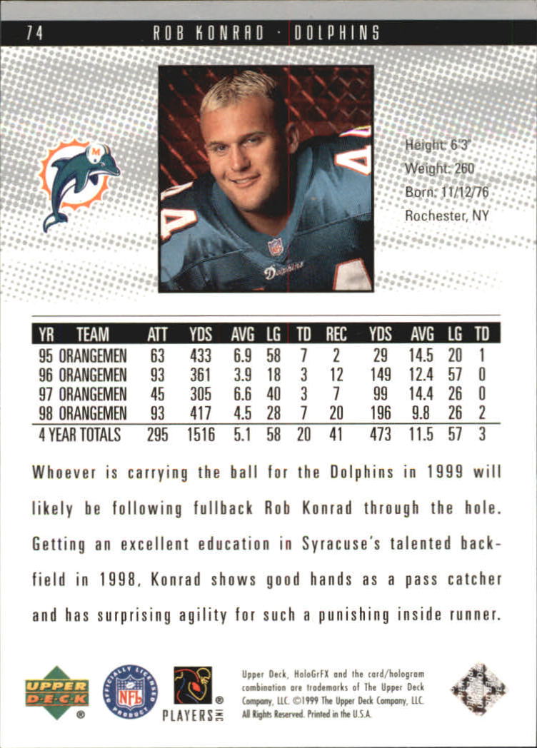 1999 Upper Deck HoloGrFX Football Card Pick