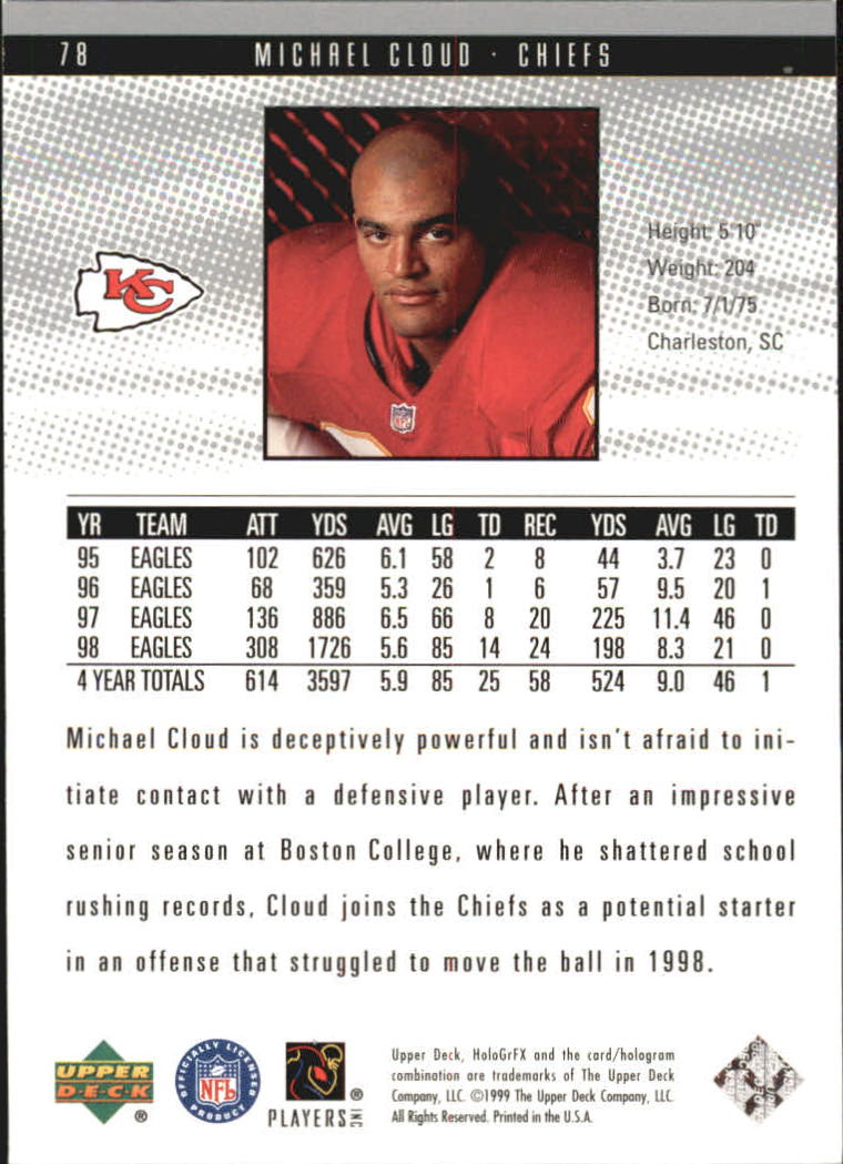 1999 Upper Deck HoloGrFX Football Card Pick