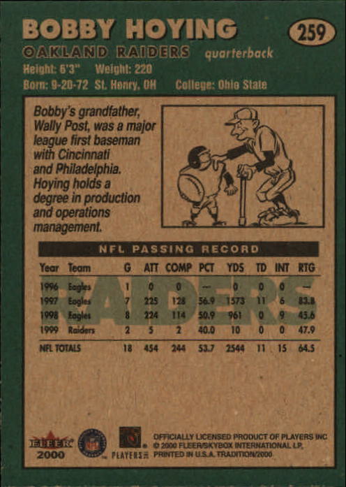 2000 Fleer Tradition Football Card Pick 251-400 - Picture 17 of 277