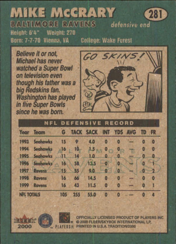 2000 Fleer Tradition Football Card Pick 251-400 - Picture 59 of 277