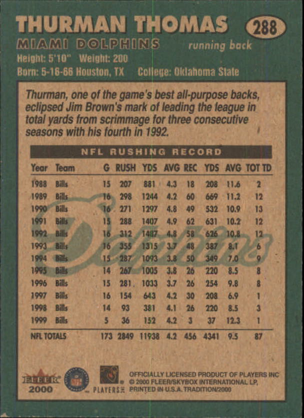 2000 Fleer Tradition Football Card Pick 251-400 - Picture 73 of 277