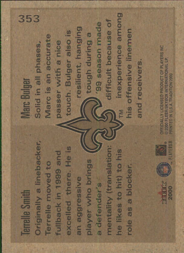 2000 Fleer Tradition Football Card Pick 251-400 - Picture 191 of 277