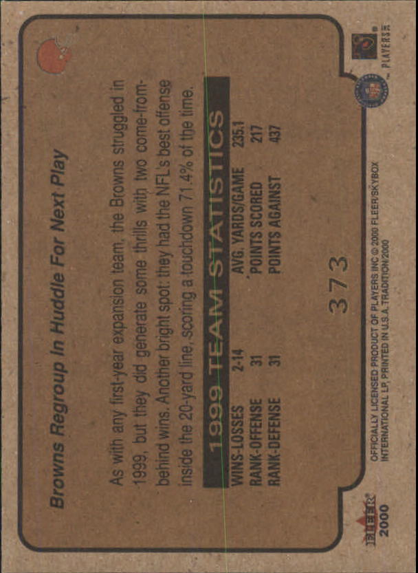 2000 Fleer Tradition Football Card Pick 251-400 - Picture 227 of 277