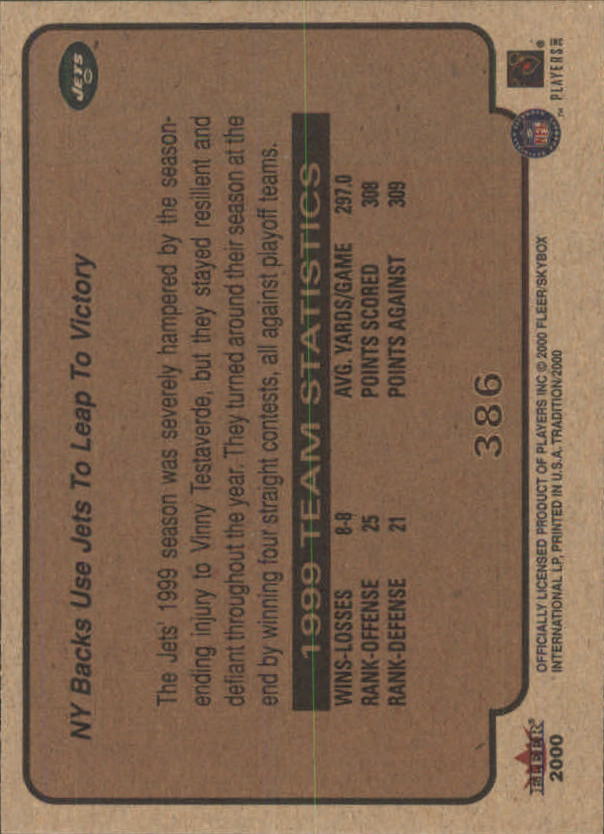 2000 Fleer Tradition Football Card Pick 251-400 - Picture 251 of 277