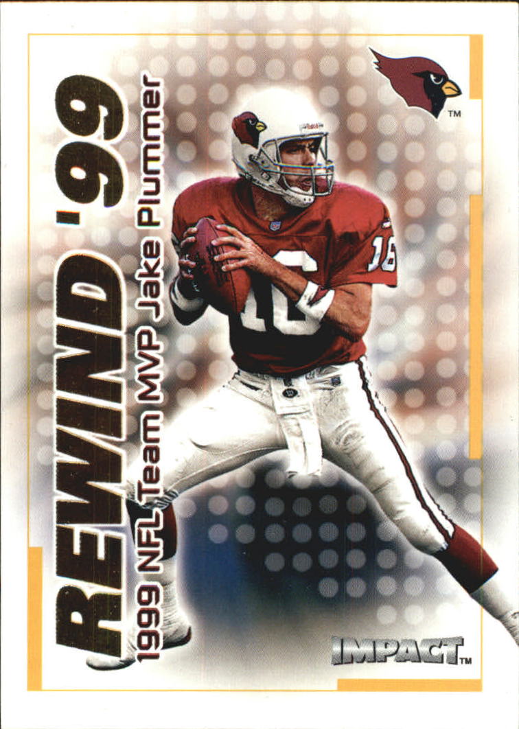 KURT WARNER , RAMS 2000 IMPACT NFL , REWIND '99 INSERT NFL CARD 40 MINT