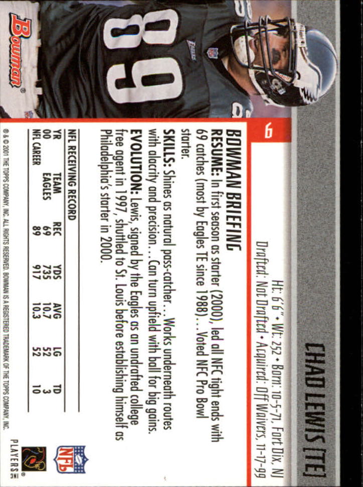 2001 Bowman Football Card Pick